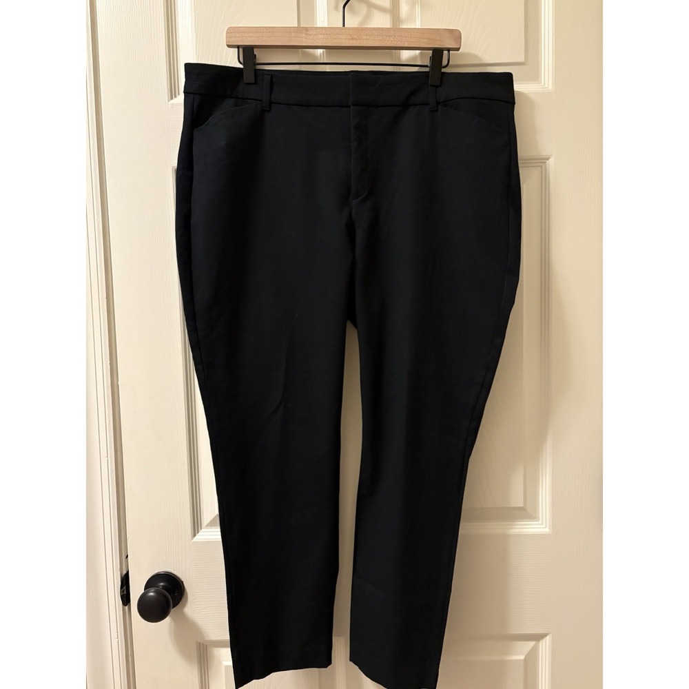 Old Navy Women 18 Black Pixie Straight Ankle Dress Pants High Rise